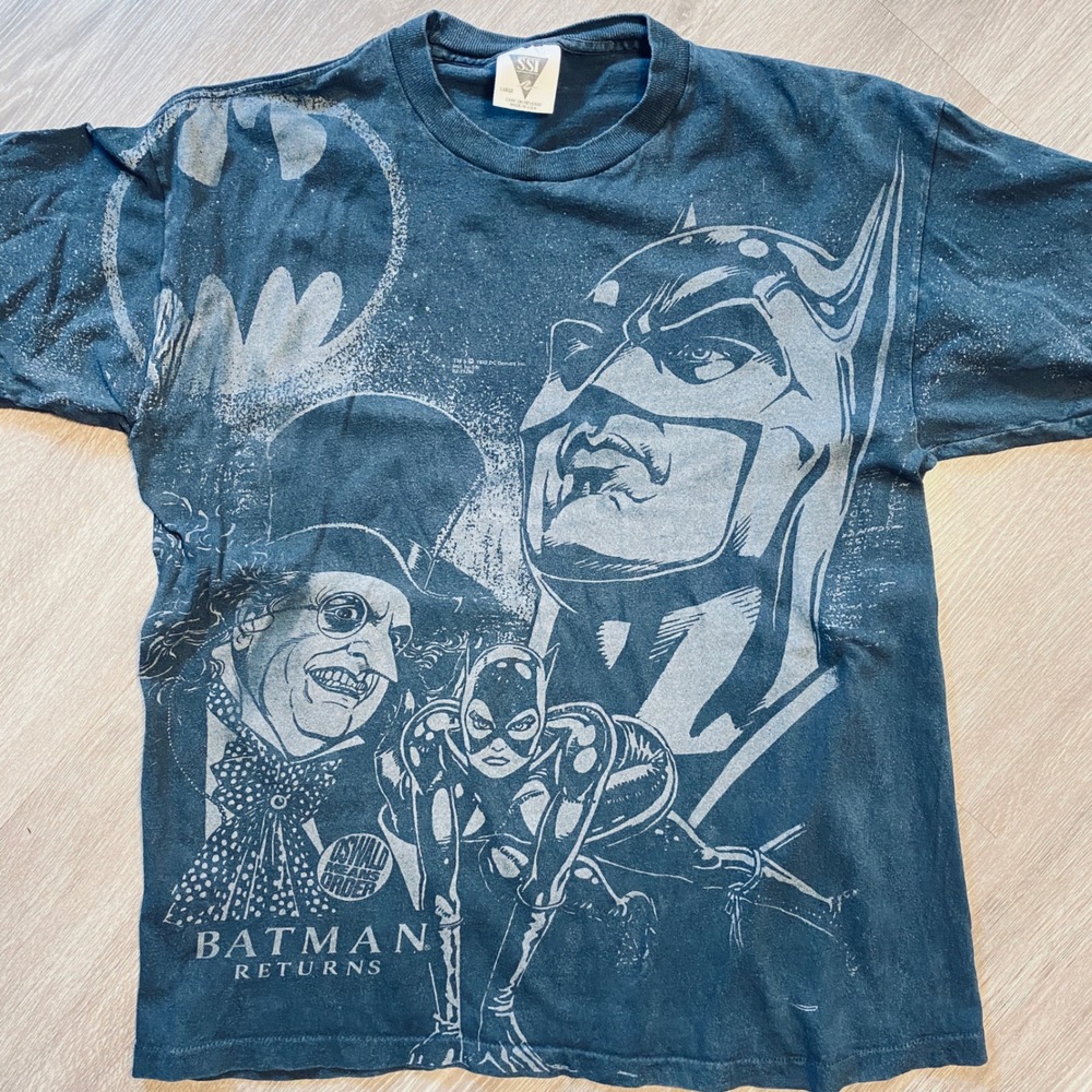 Vintage 1992 Batman Returns SSI Movie Promo T-Shirt Mens Large Single Stitch USA
